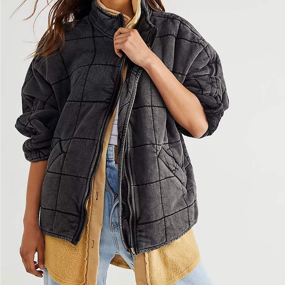 Free People Dolman Quilted Knit Jacket